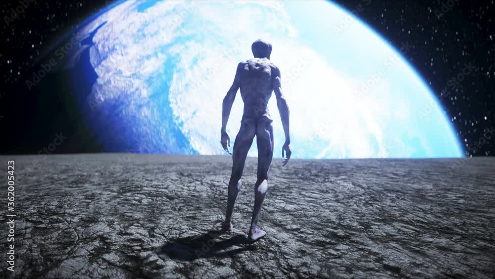 Alien on the moon. Ufo concept. 3d rendering. Alien on the moon. Ufo concept. 3d rendering.