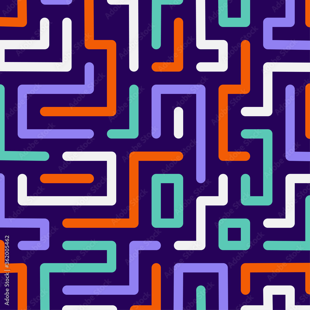 Colorful maze background