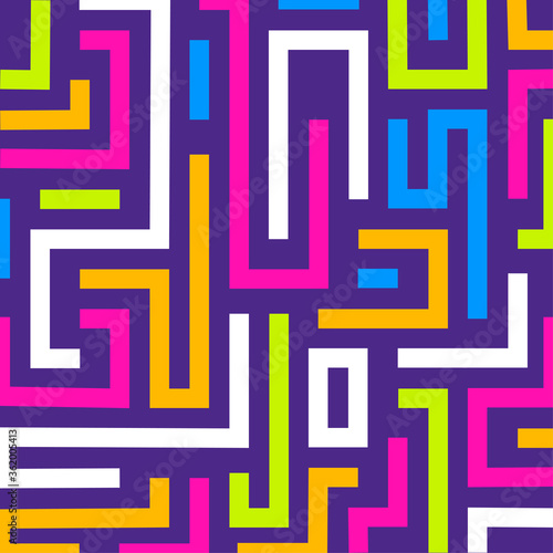 Colorful maze background
