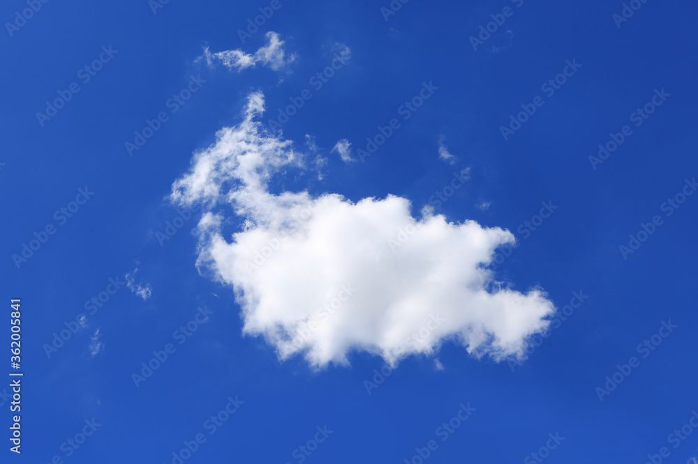 Obraz premium blue sky with white fluffy cloud background