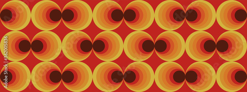 70's retro seamless wallpaper pattern material / vector illustration