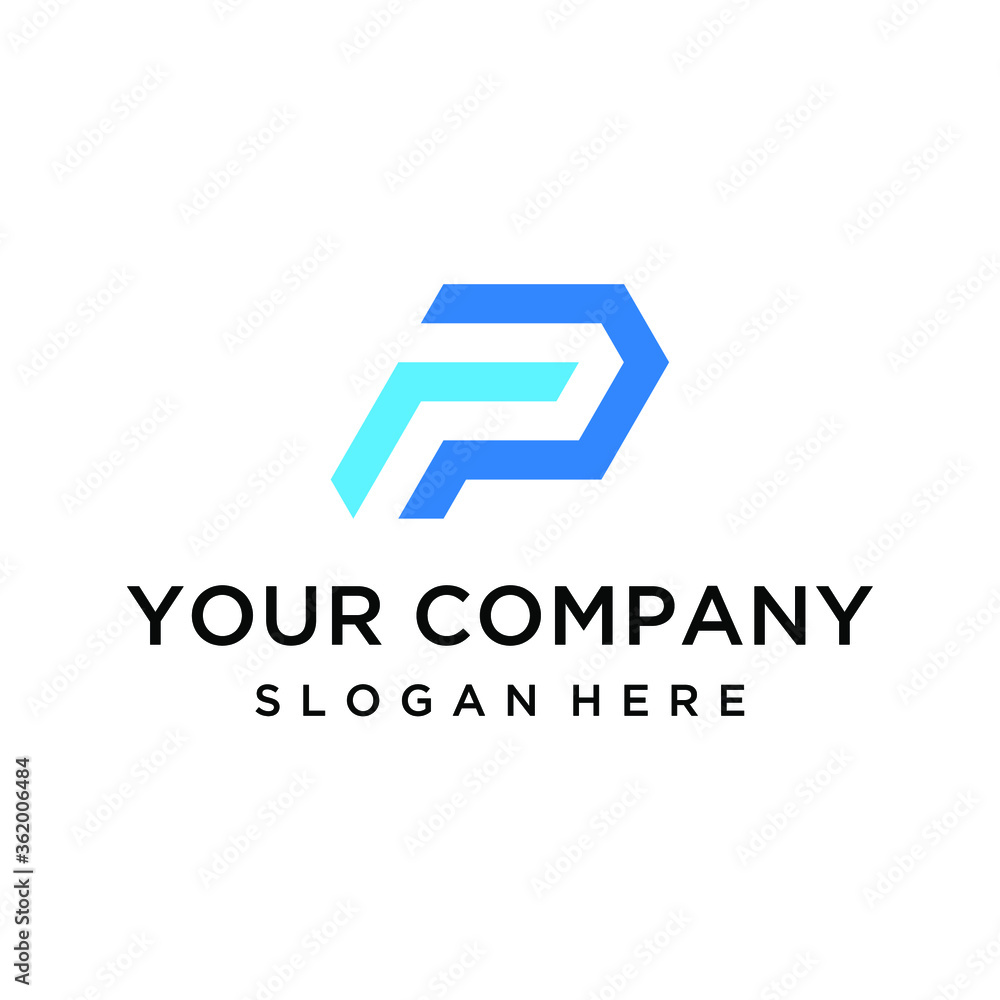 Abstract modern letter P logo design Abstract modern letter P logo design