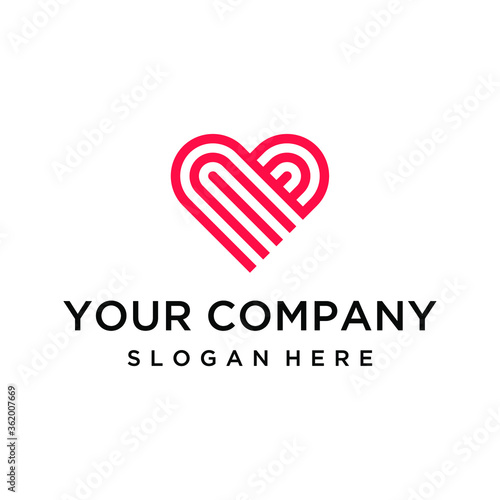 heart logo vector