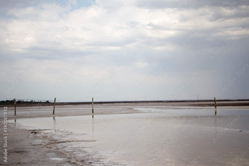 Solt lake Baskunchak. Astrakhan Region, Russia