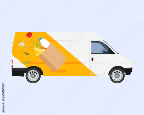 Online delivery service concept, online order tracking, delivery home and office. Vector