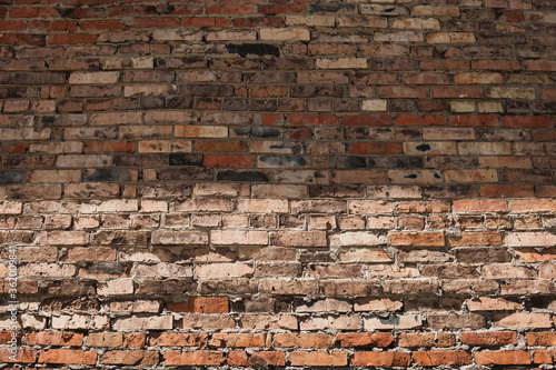 Beautiful old grounge brick wall texture or background 