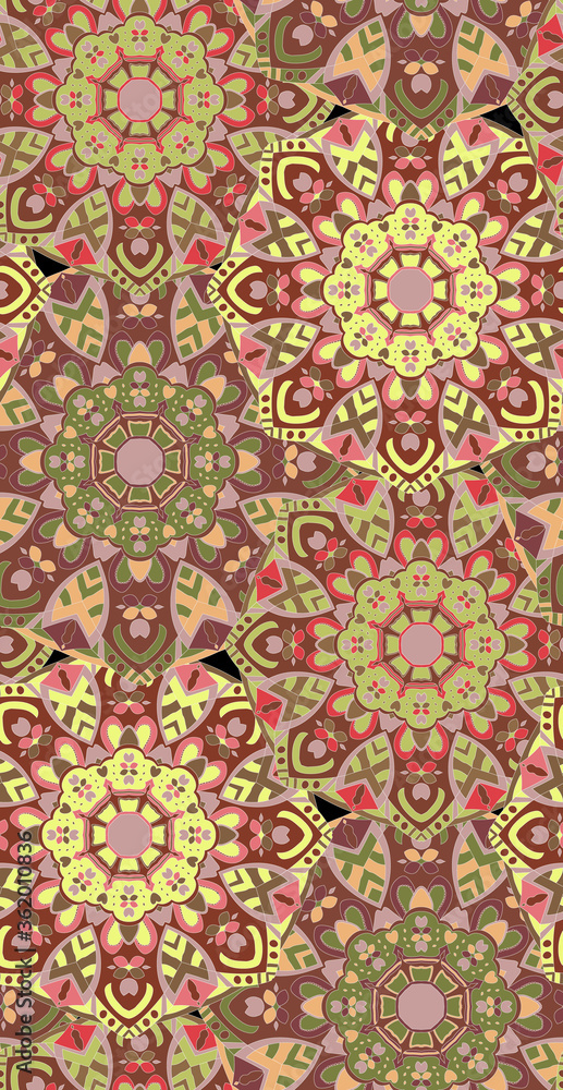 Mandalas abstract ornaments repeating - seamless pattern