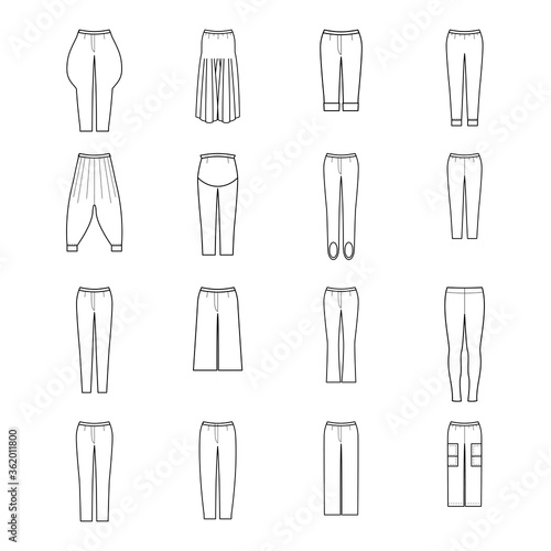 Trousers for woman set.