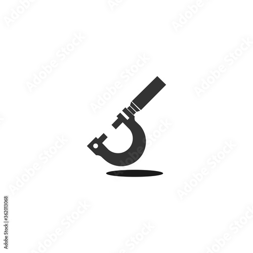 micrometer tool logo and icon