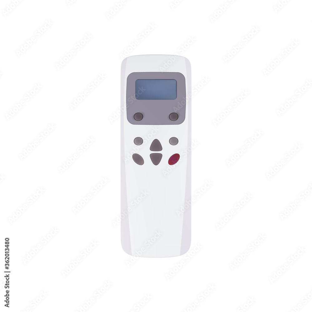 Realistic remote control from the air conditioner. Simple mocap for your design. Vector realism Realistic remote control from the air conditioner. Simple mocap for your design. Vector realism