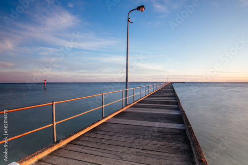 Fototapeta Naklejka Na Ścianę i Meble -  Rye Pier at Sunrise in Australia