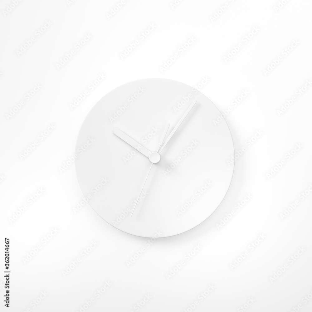 White Watch, Round analog clock face on background 3d rendering. 3d illustration minimal style conception of punctuality Precise time-keeping and measurement of time. White Watch, Round analog clock face on background 3d rendering. 3d illustration minimal style conception of punctuality Precise time-keeping and measurement of time.