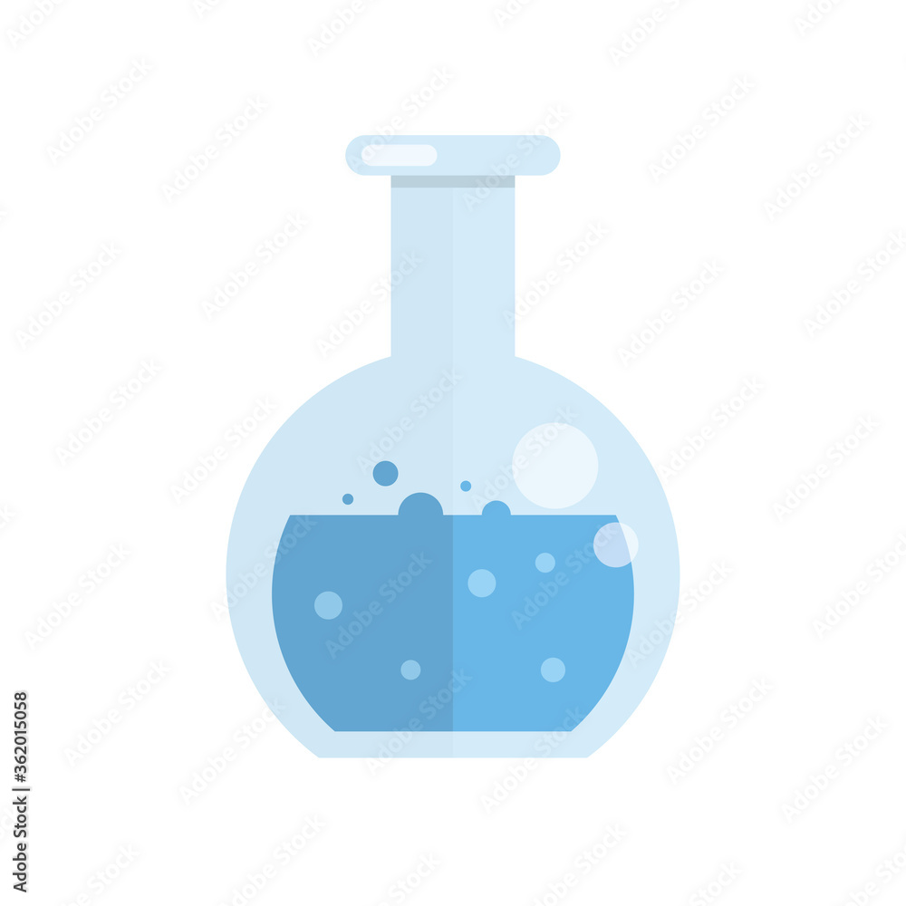 Test tube. Scientific glassware. Flat style. Vector illustration.
Test tube. Scientific glassware. Flat style. Vector illustration.
