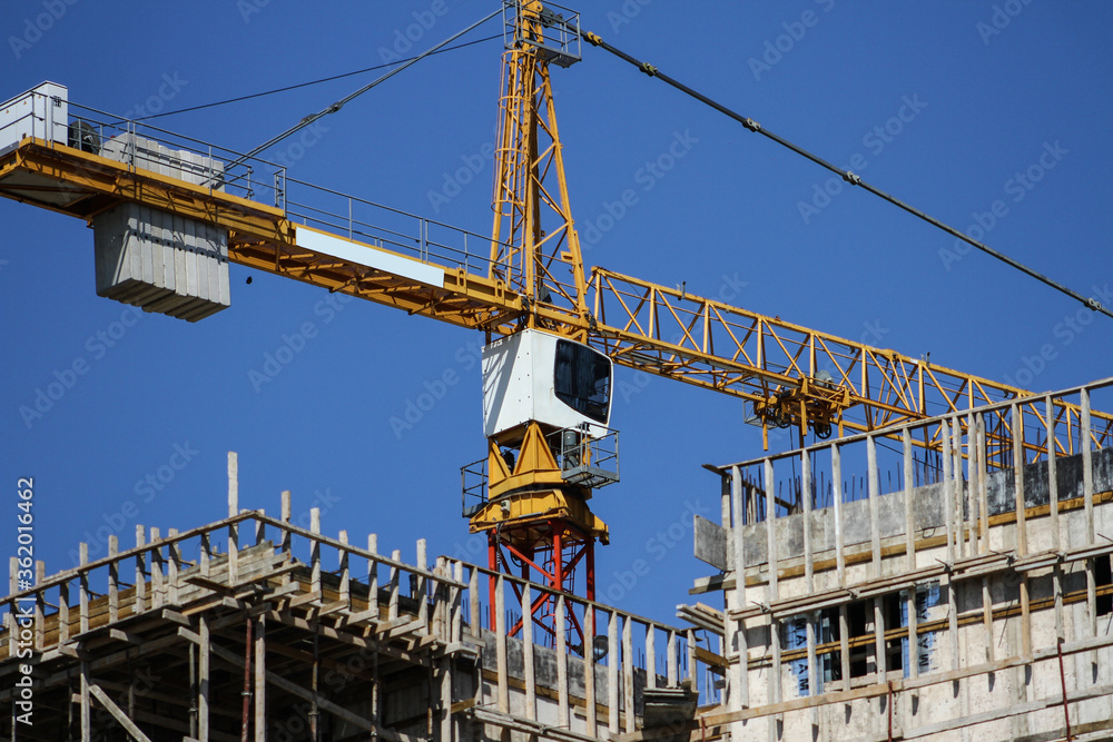 construction site with crane construction site with crane