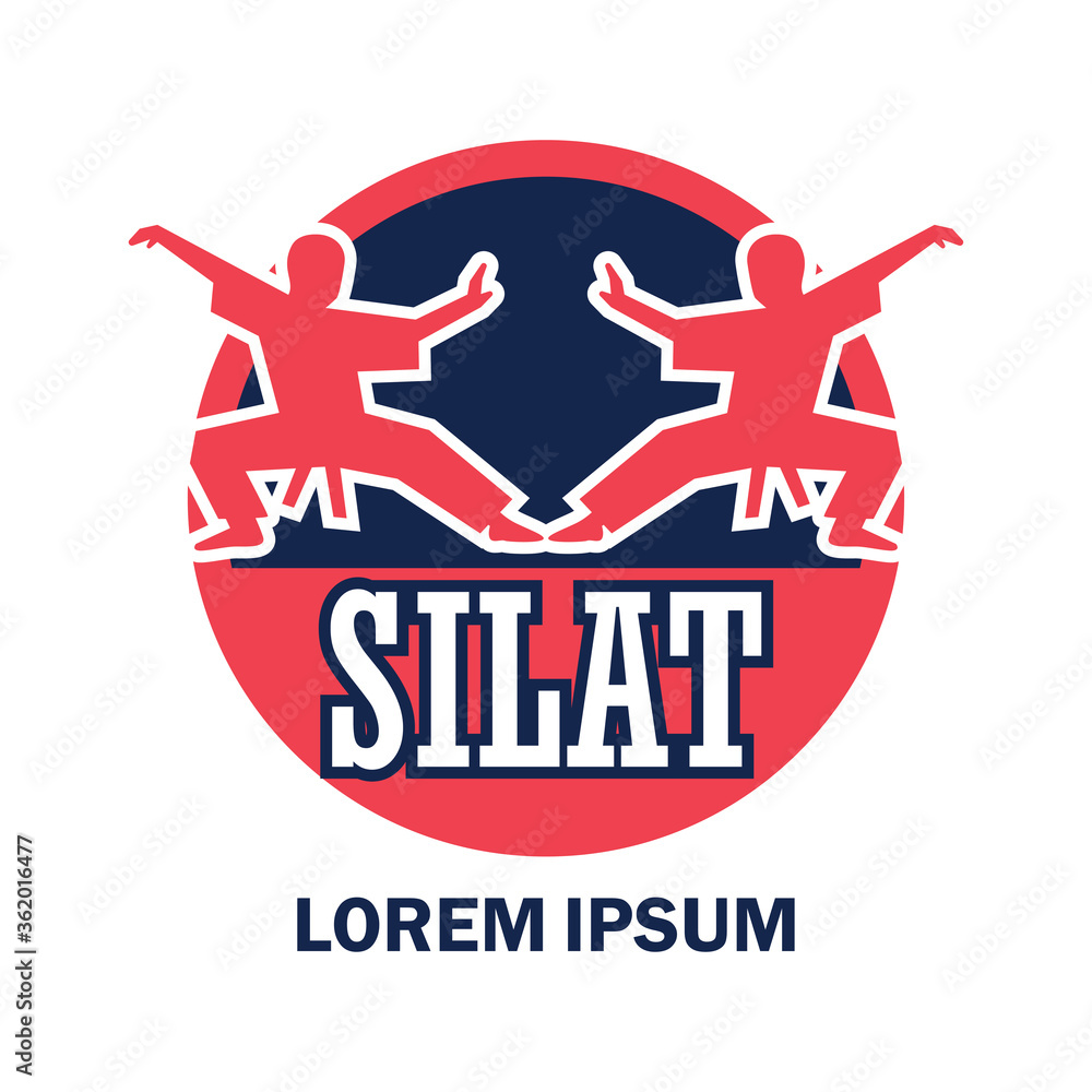 Obraz premium silat martial logo with text space for your slogan tag line, vector illustration