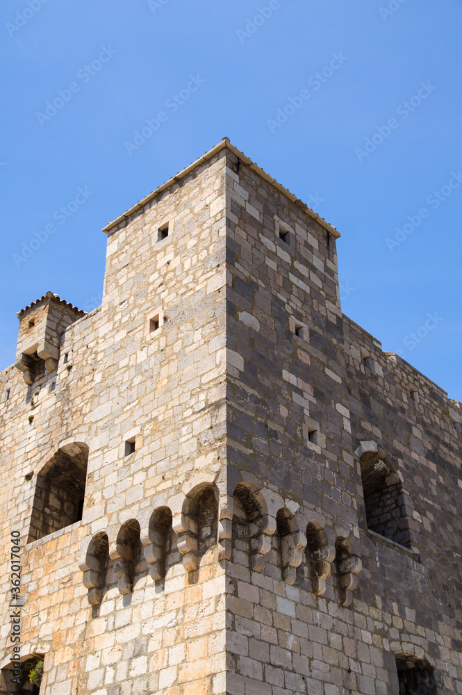 Corner tower of the fortress Nehaj above the city of Senj in Croatia.