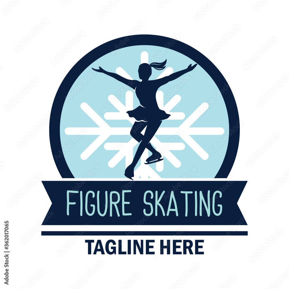 speed figure skating logo with text space for your slogan tag line, vector  illustration Векторный объект Stock | Adobe Stock