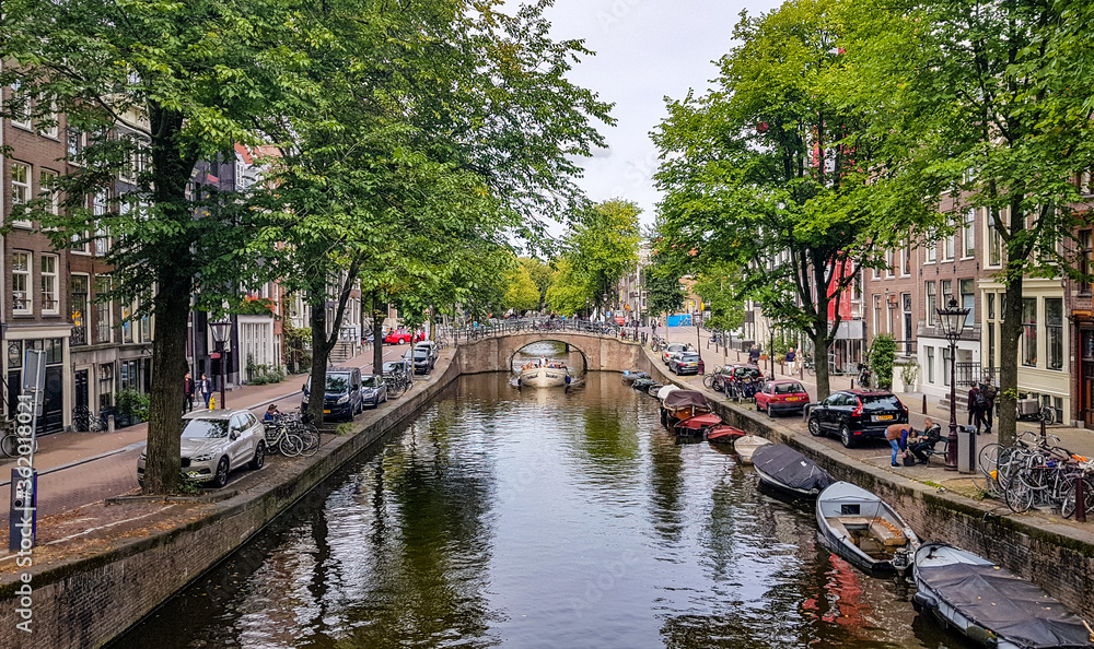 Boat in an Amsterdam Canal