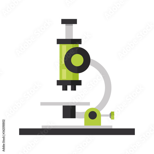 Microscope. Flat style. Vector illustration 
