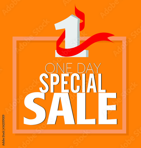 One Day Sale Banner Template Design,