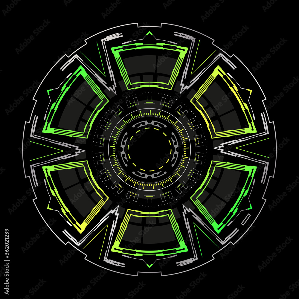 Futuristic circle for the hud interface. Futuristic circle for the hud interface.