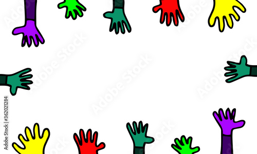 Applause hand draw on white background.vector illustration.