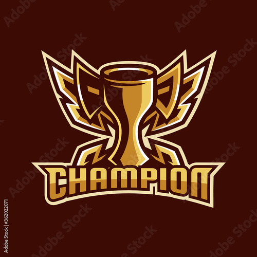 champion emblem winner logo design