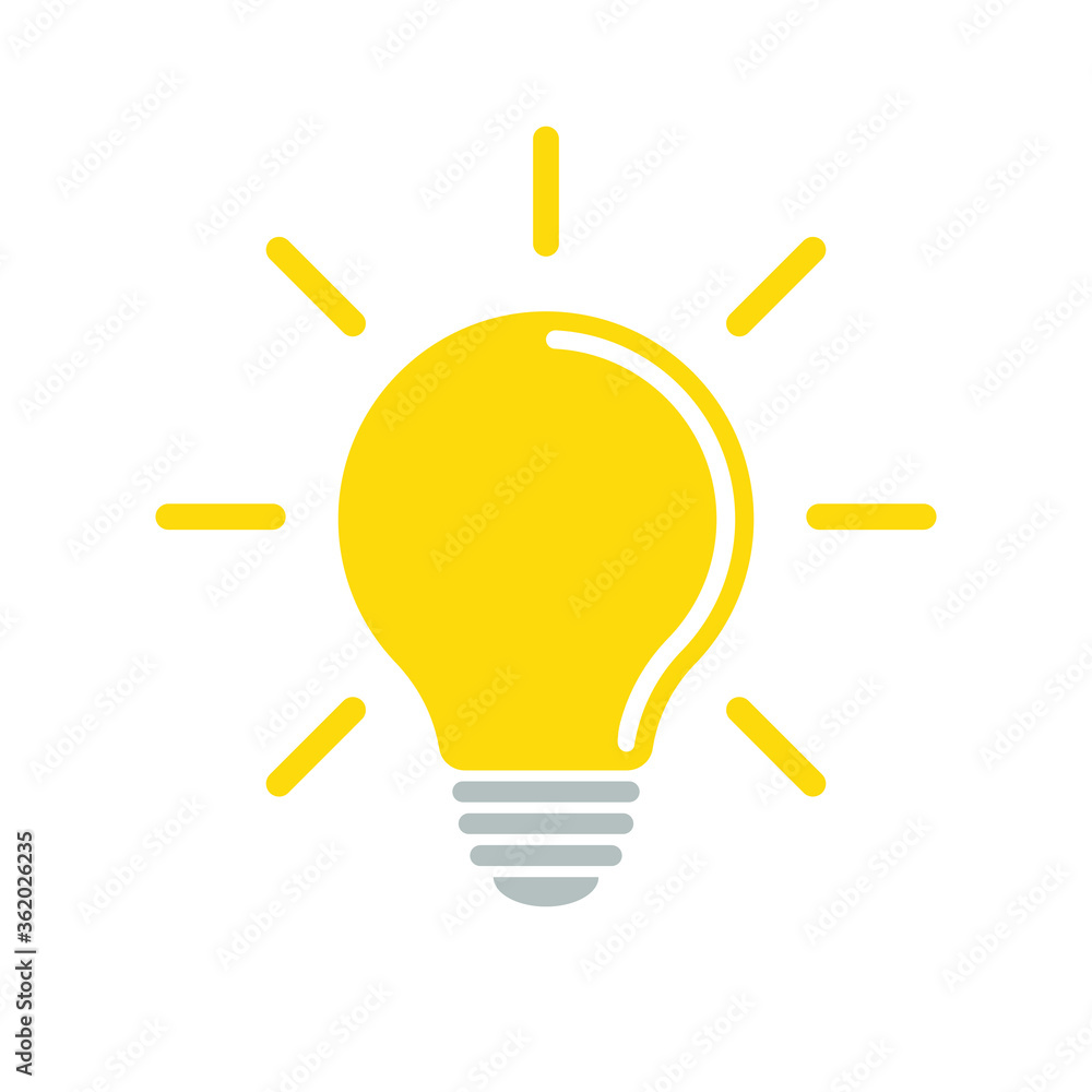 Light bulb icon. Incandescent lamp symbol. Idea and innovation sign. Creative energy or inspiration logo. Isolated on white background. Vector illustration image. Light bulb icon. Incandescent lamp symbol. Idea and innovation sign. Creative energy or inspiration logo. Isolated on white background. Vector illustration image.