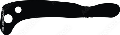 underwater hockey stick black vektor