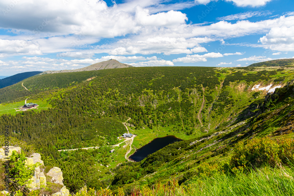 mountain valley in Giant mountains in Poland