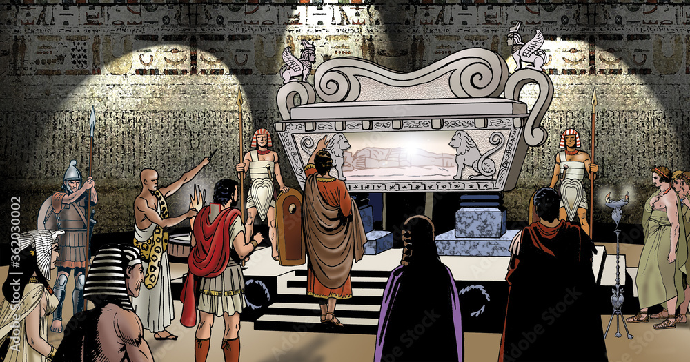 Tomb Of Alexander The Great In Alexandria Egypt Stock Illustration 
