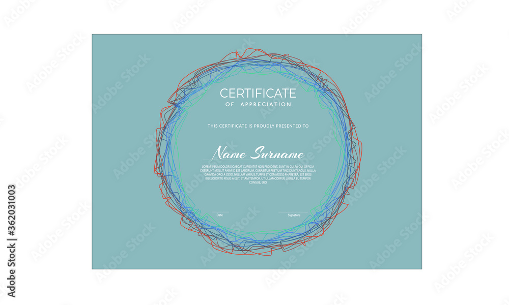 Best and  eye catching appreciation certificate template