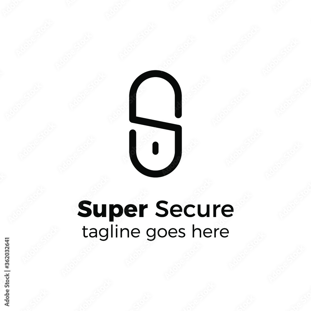 super secure logo design vector illustration super secure logo design vector illustration