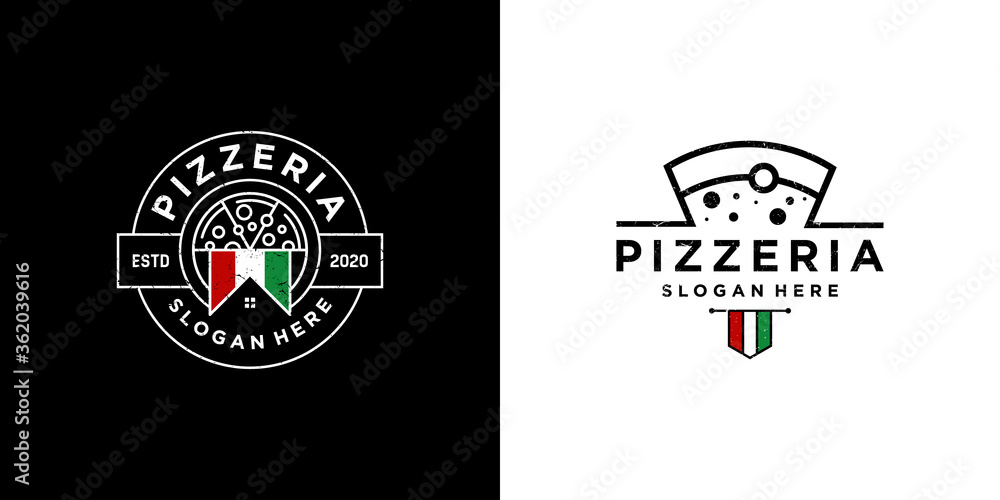 Ταπετσαρία Italian pizza restaurant design logo