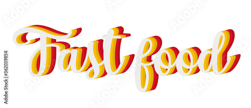 fast food banner typographic design. Vector illustration.