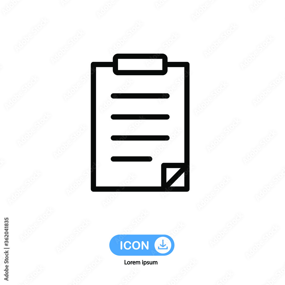 Checklist icon vector isolated on white background.
