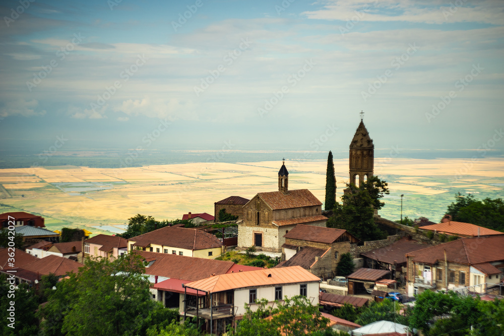 Famous view to the old town of Sighnaghi