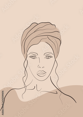 Abstract African woman port...