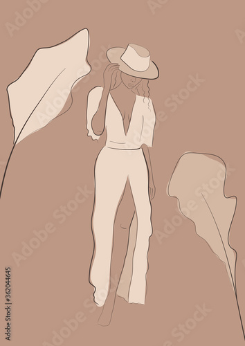 Abstract woman portrait in ...