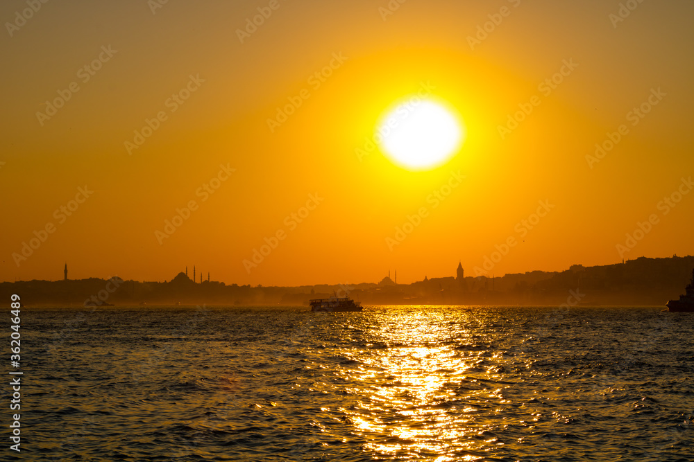 Cityscape of Istanbul at sunset from Uskudar Cityscape of Istanbul at sunset from Uskudar