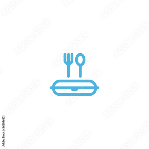 take away food delivery icon flat vector logo design trendy
