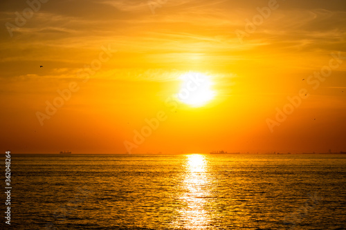 Sunset over the sea © senerdagasan