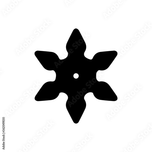 vector illustration icon of Shuriken Blade Glyph