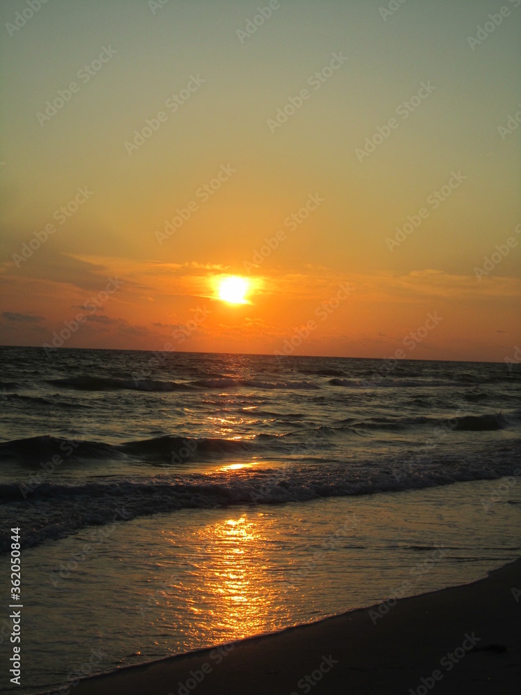 sunset on the beach