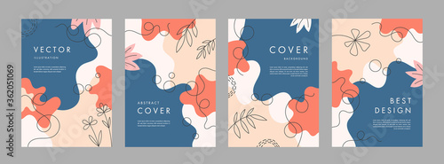Set of abstract creative artistic templates. Universal cover Designs for Annual Report, Brochures, Flyers, Presentations, Leaflet, Magazine.