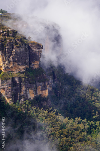 Fototapeta Naklejka Na Ścianę i Meble -  Blue Mountains National Park in Australia, a rugged region near Sydney. Popular tourist and hiking destination in Australia