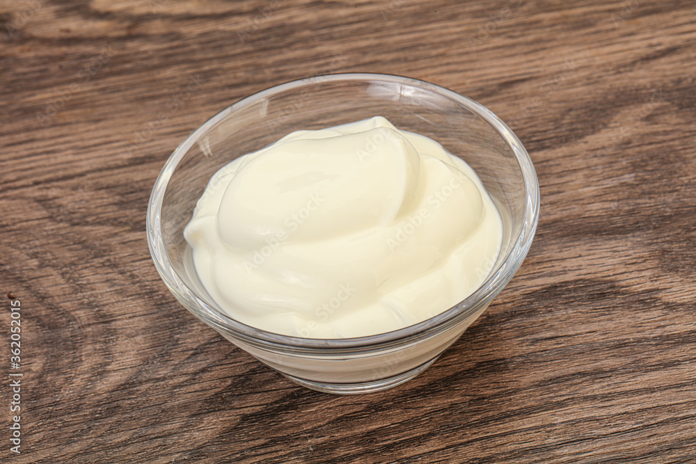 Sour cream in the bowl Sour cream in the bowl
