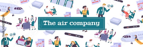 Air Company Seamless Pattern