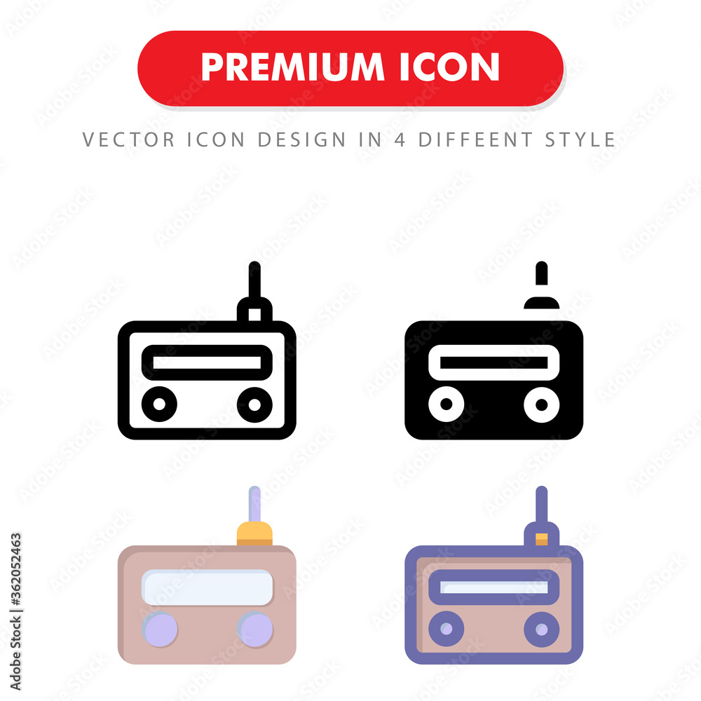 radio icon pack isolated on white background. for your web site design, logo, app, UI. Vector graphics illustration and editable stroke. EPS 10. radio icon pack isolated on white background. for your web site design, logo, app, UI. Vector graphics illustration and editable stroke. EPS 10.