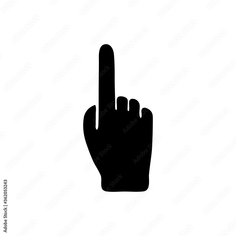Obraz premium vector illustration icon of Finger Glyph